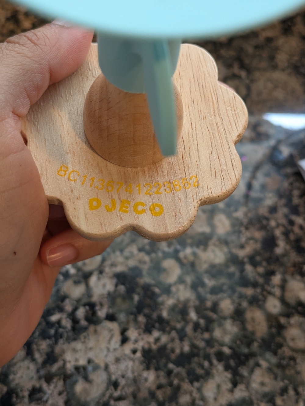 Wooden Flower Rattle Teether - Picture 3 of 3